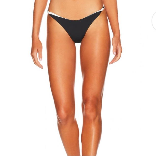 L*Space Black & White Lovegood Bikini Bottom Size Large (Nwt)